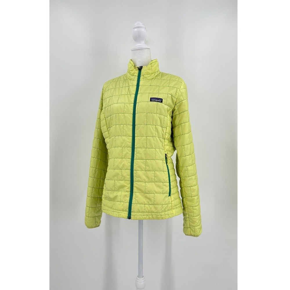 Patagonia Womens Nano Puff Jacket Peppergrass Bright Green Full Zip Medium